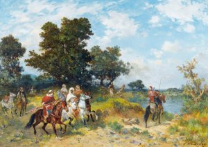 Cavaliers Arabes by Georges Washington Oil Painting