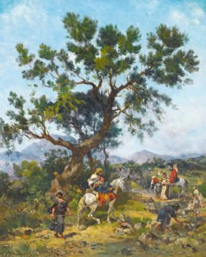 Cavaliers Au Repos by Georges Washington Oil Painting
