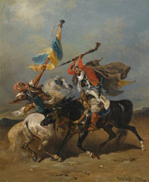 Le Combat by Georges Washington Oil Painting