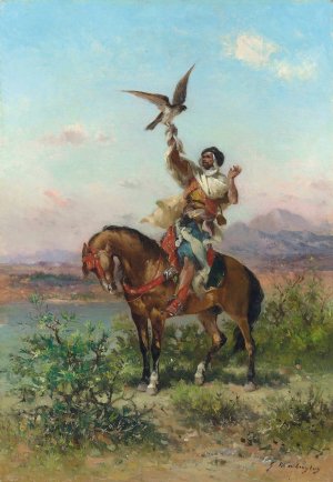 The Falconer by Georges Washington Oil Painting