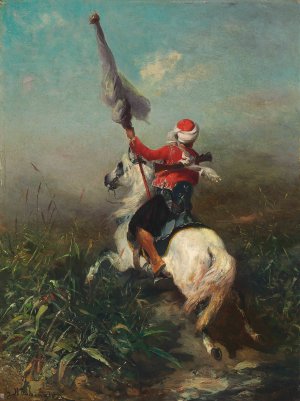 The Standard Bearer by Georges Washington Oil Painting