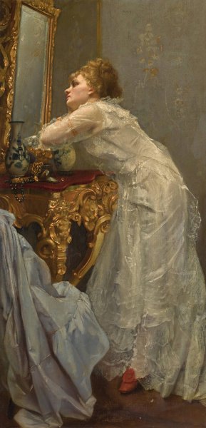 Daydreaming by Georgios Jakobides Oil Painting