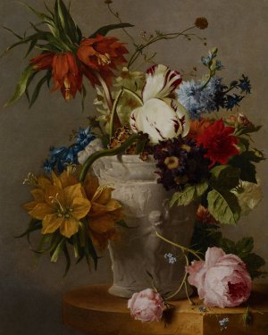 An Arrangement with Flowers by Georgius Jacobus Johannes Van Os Oil Painting