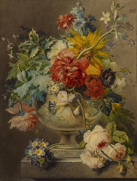 Main Product Photo of Bouquet of Flowers in a Vase  Painting by Georgius Jacobus Johannes Van Os