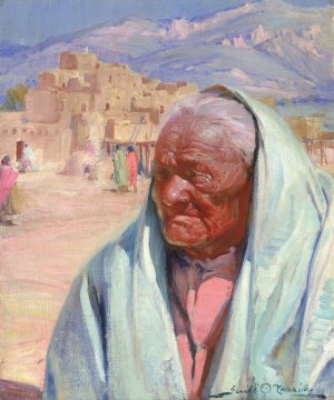 Antonio Concha, Old Man of Taos by Gerald Cassidy Oil Painting