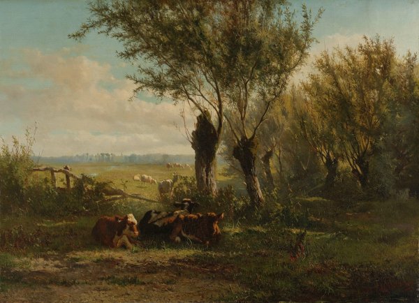 Meadow near Oosterbeek  by Gerard Bilders - Hand-Painted Oil Painting Reproduction