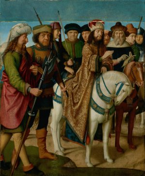 Pilate and the Chief Priests by Gerard David Oil Painting