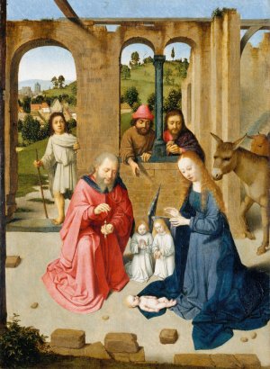 The Nativity by Gerard David Oil Painting