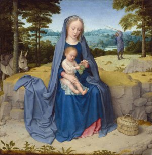 The Rest on the Flight into Egypt Oil painting by Gerard David