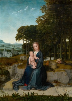 The Rest on the Flight into Egypt by Gerard David Oil Painting