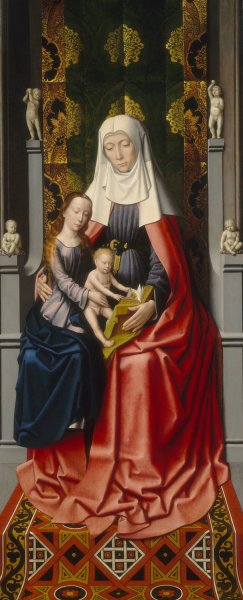 The Saint Anne Altarpiece - Saint Anne with the Virgin and Child by Gerard David Oil Painting