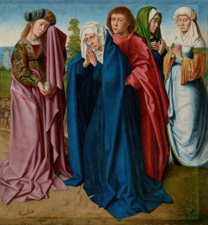 The Virgin, Saint John and the Three Maries by Gerard David Oil Painting