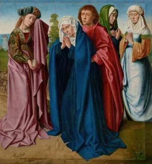 The Virgin, Saint John and the Three Maries by Gerard David Oil Painting