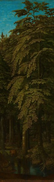 View in a Forest, outer right wing of a triptych by Gerard David Oil Painting