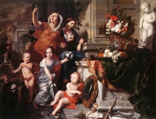Allegory of the Five Senses by Gerard De Lairesse - Hand-Painted Oil Painting Reproduction