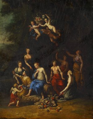 Bacchus And Pomona by Gerard De Lairesse Oil Painting