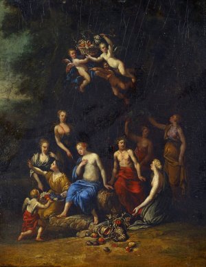 Bacchus and Pomone by Gerard De Lairesse Oil Painting