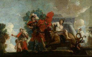 Fortitudo breidelt de zotheid ; Allegorische voorstelling van de verzorging van leprozen en onnozelen by Gerard De Lairesse Oil Painting