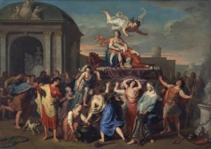 Death of Dido by Gerard Hoet Oil Painting