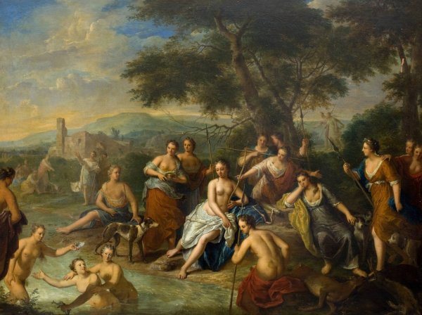 Diana and her Nymphs  by Gerard Hoet - Hand-Painted Oil Painting Reproduction