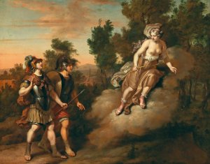 The Goddess Diana appearing before two soldiers by Gerard Hoet Oil Painting