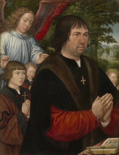 Portrait of Lieven van Pottelsberghe by Gerard Horenbout - Hand-Painted Oil Painting Reproduction