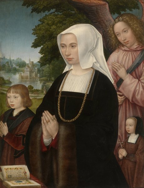 Portrait of Livina van Steelant by Gerard Horenbout - Hand-Painted Oil Painting Reproduction