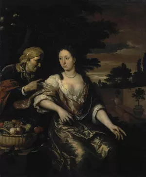 Vertumnus and Pomona by Gerard I Hoet - Oil Painting Reproduction