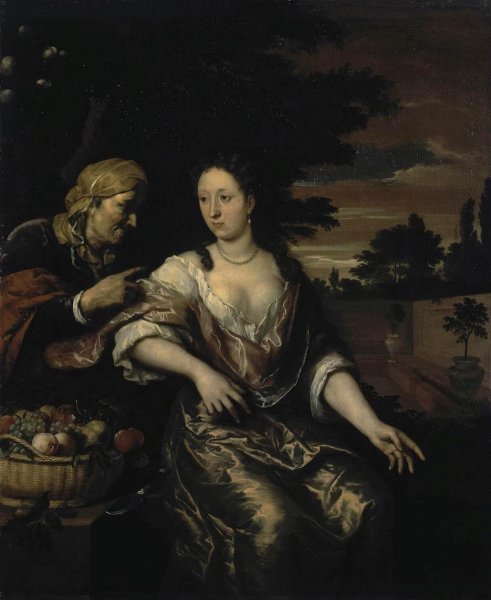 Main Product Photo of Vertumnus and Pomona Painting by Gerard I Hoet