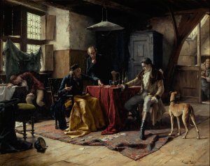A Victim by Gerard Portielje Oil Painting