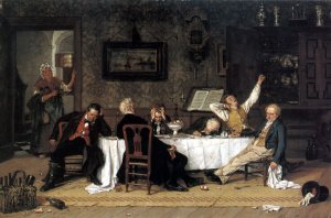 Not Wisely But Too Well by Gerard Portielje Oil Painting