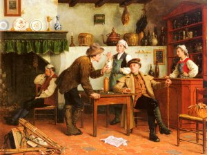 Welcome Refreshment by Gerard Portielje Oil Painting