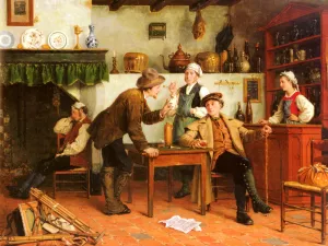 Welcome Refreshment by Gerard Portielje Oil Painting