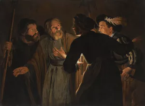The Denial Of Saint Peter by Gerard Seghers (Follower) Oil Painting