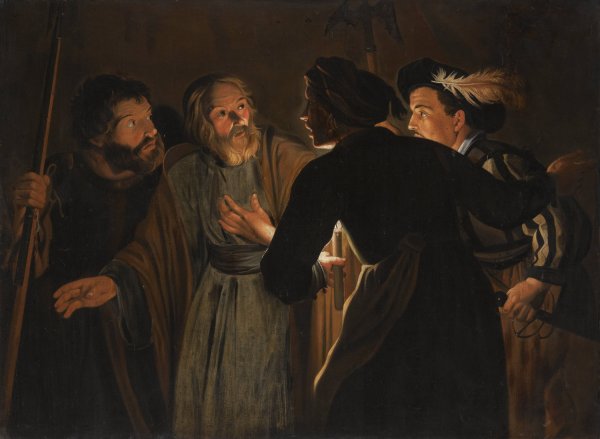 The Denial Of Saint Peter by Gerard Seghers (Follower) - Hand-Painted Oil Painting Reproduction