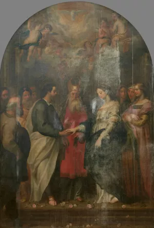 Marriage of Mary by Gerard Seghers Oil Painting