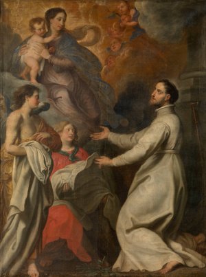 Saint Norbert Recieves the Garment of his Order by Gerard Seghers Oil Painting
