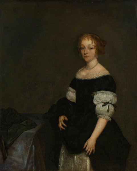 Aletta Pancras  by Gerard Ter Borch - Hand-Painted Oil Painting Reproduction