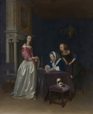 Curiosity by Gerard Ter Borch Oil Painting