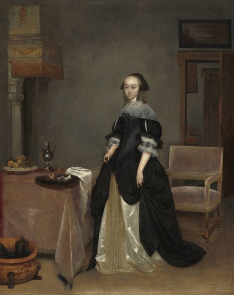 Maria van Suchtelen  by Gerard Ter Borch - Hand-Painted Oil Painting Reproduction