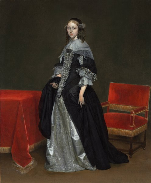 Portrait of a Woman  by Gerard Ter Borch - Hand-Painted Oil Painting Reproduction