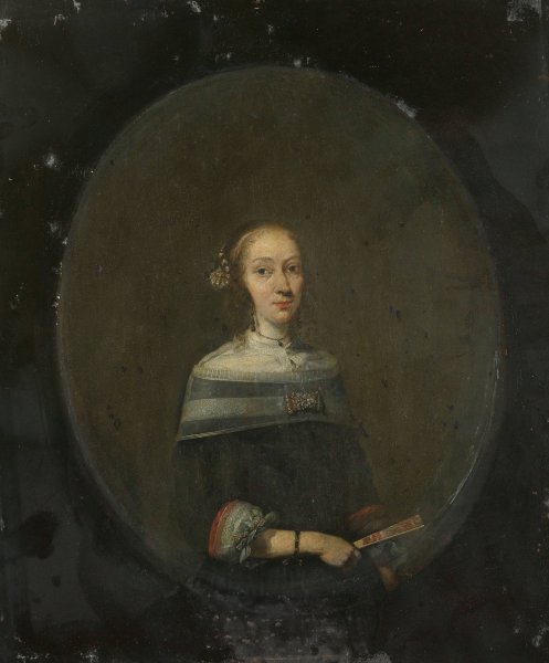 Portrait of a Woman  by Gerard Ter Borch - Hand-Painted Oil Painting Reproduction