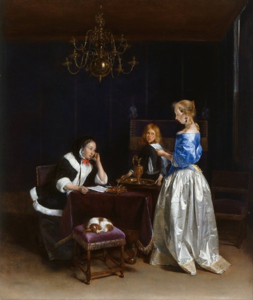 The Letter by Gerard Ter Borch - Hand-Painted Oil Painting Reproduction