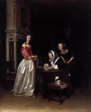 Curiosity Oil painting by Gerard Terborch