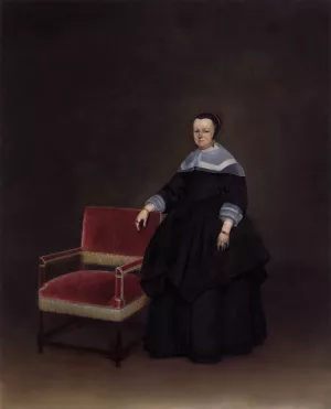 Margaretha van Haexbergen, Wife of Jan van Duren by Gerard Terborch - Oil Painting Reproduction