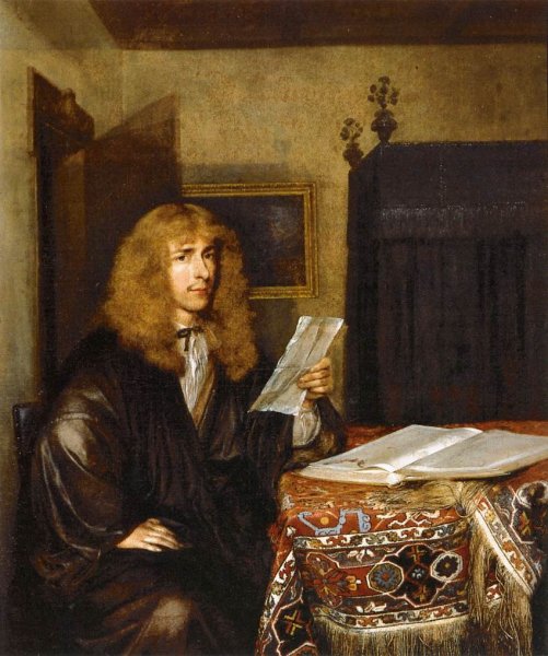 Portrait of a Man Reading by Gerard Terborch - Hand-Painted Oil Painting Reproduction