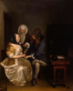 The Glass of Lemonade by Gerard Terborch Oil Painting