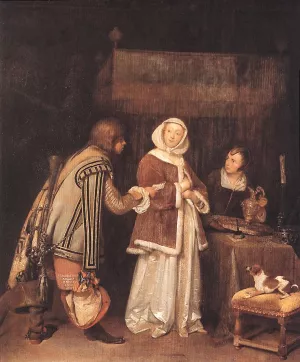 The Letter by Gerard Terborch - Oil Painting Reproduction
