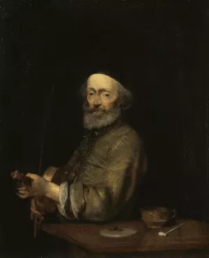 The Violinist Oil painting by Gerard Terborch