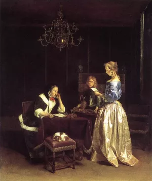 Woman Reading a Letter Oil painting by Gerard Terborch